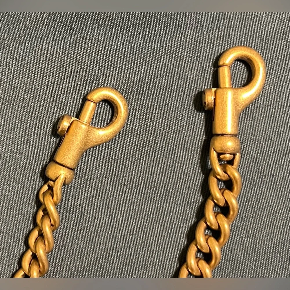 Coach Brass Chain Strap!